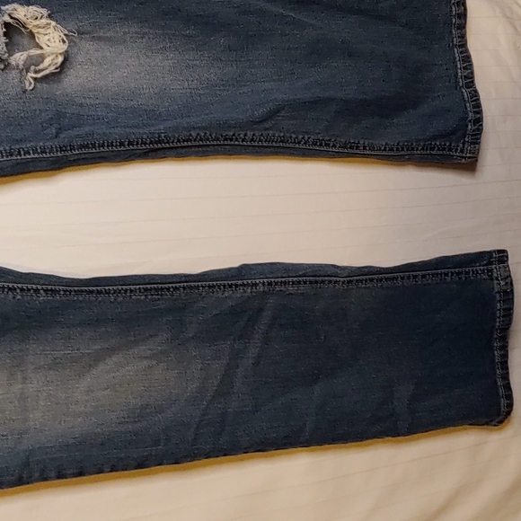 Joe Boxer Button Fly Denim Jeans Size 15 Womens distressed - Picture 12 of 16